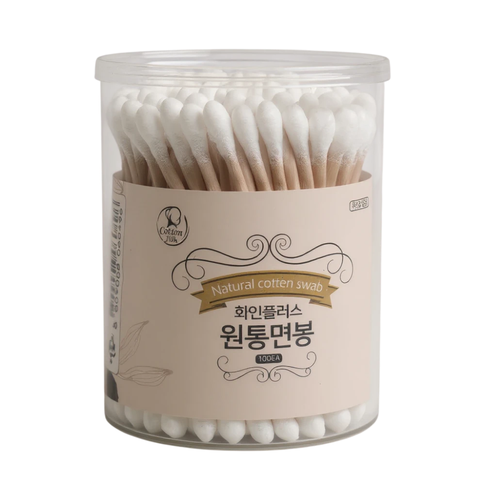 NATURAL COTTEN SWAB  100EA